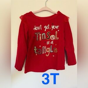 Casual Christmas shirts, girls, 3T